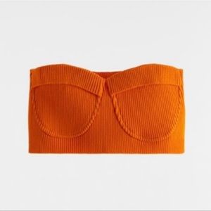 Zara Orange bandeau top